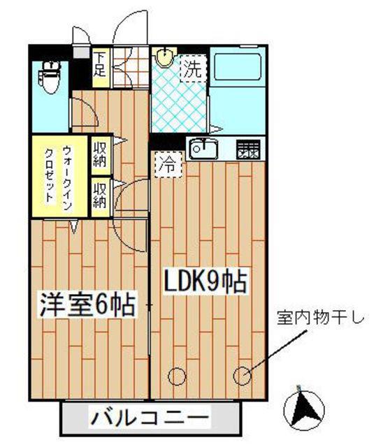 メゾン・ソレーユ(1LDK/1階)の間取り写真