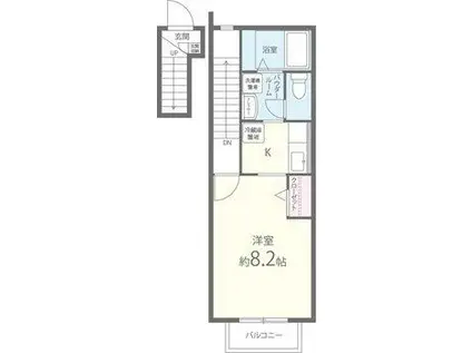 エフティグラン 守山市伊勢町(1K/2階)の間取り写真
