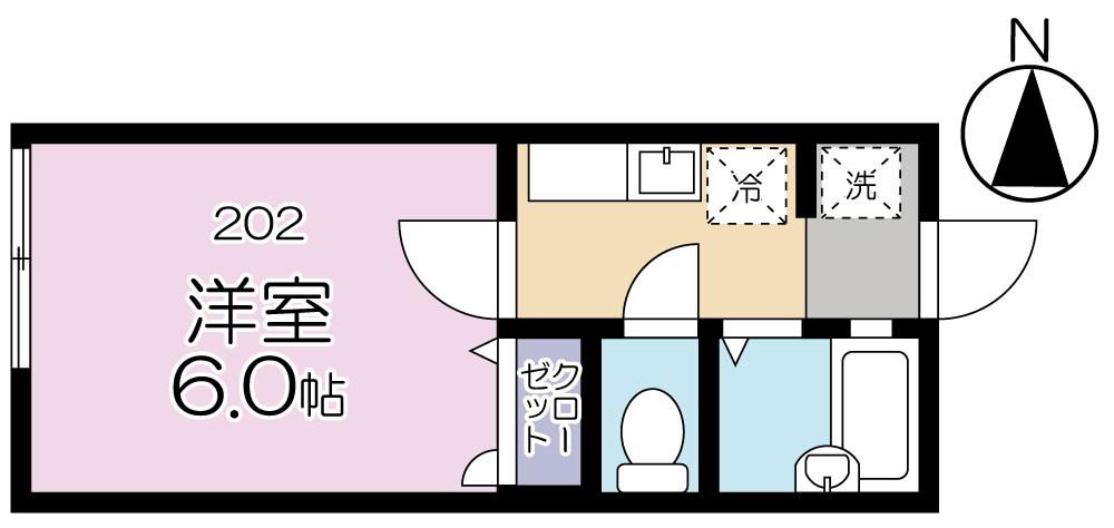 マイレ坂上(1K/2階)の間取り写真