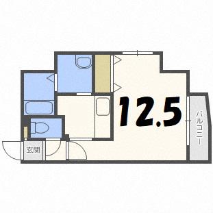 LOVAGES2・E1(1K/4階)の間取り写真