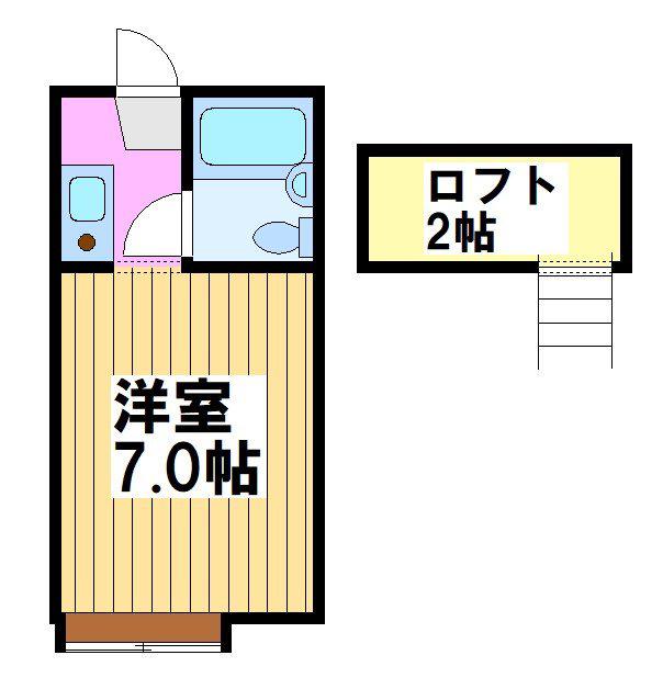 エトワール銀河(ワンルーム/1階)の間取り写真