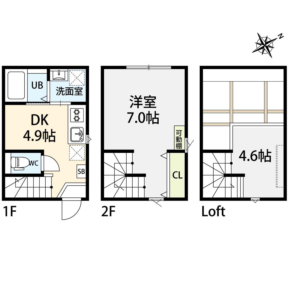 NOTES(1DK/1階)の間取り写真