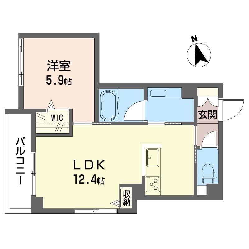 グランダンケ(2LDK/2階)の間取り写真