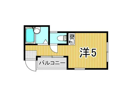 ネオベースII(ワンルーム/2階)の間取り写真