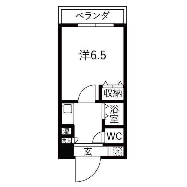 フィレンツェ船場南(1K/1階)の間取り写真
