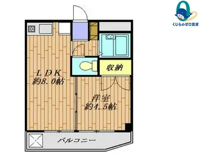 ラポール(1LDK/3階)の間取り写真