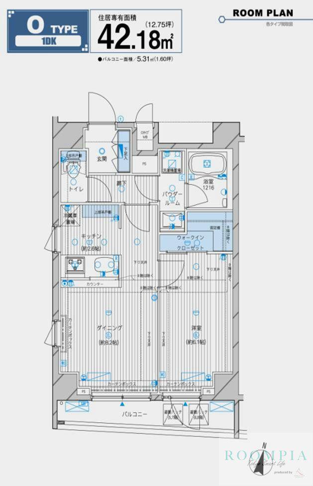 メインステージ高円寺(1LDK/5階)の間取り写真