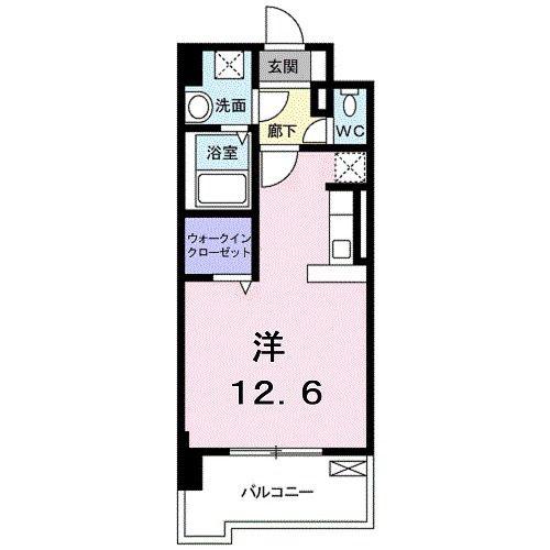 マーヴェラス駅南(ワンルーム/2階)の間取り写真