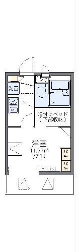 レオパレスFUMIN(1K/3階)の間取り写真