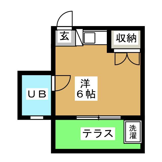 ヒルズMG(ワンルーム/1階)の間取り写真
