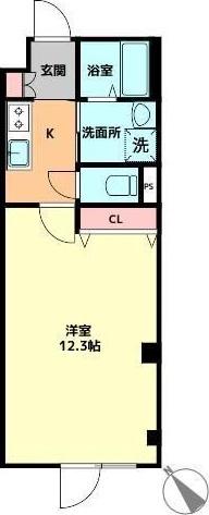 PREMIER古淵Ⅱ(1K/2階)の間取り写真