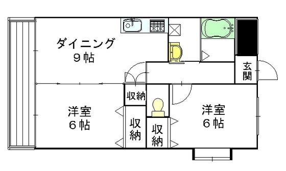 セーラパッソ(2LDK/1階)の間取り写真
