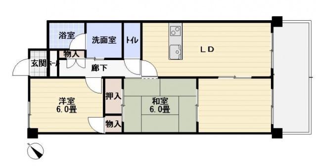 プレシュ牛田(3LDK/3階)の間取り写真