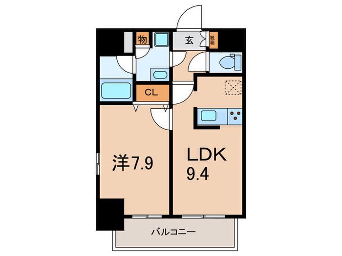 ラフィーネ音羽(1LDK/4階)の間取り写真