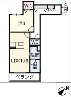 シャーメゾンちくさ(1LDK/3階)の間取り写真