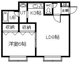 BIBURE125(1LDK/1階)の間取り写真