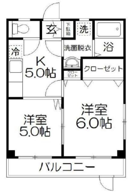 ビレッジ北栄 102(2K/1階)の間取り写真