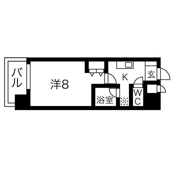 グレイス上前津(1K/2階)の間取り写真