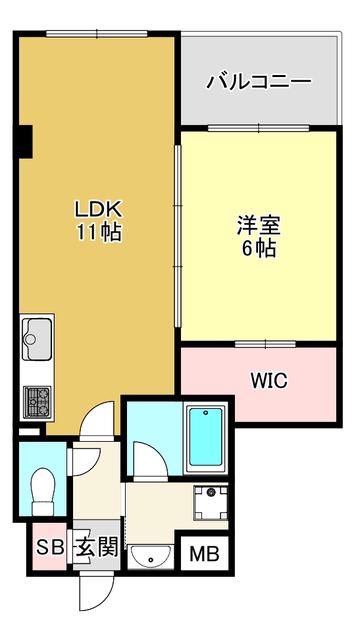 グレンフォレスト(1LDK/2階)の間取り写真