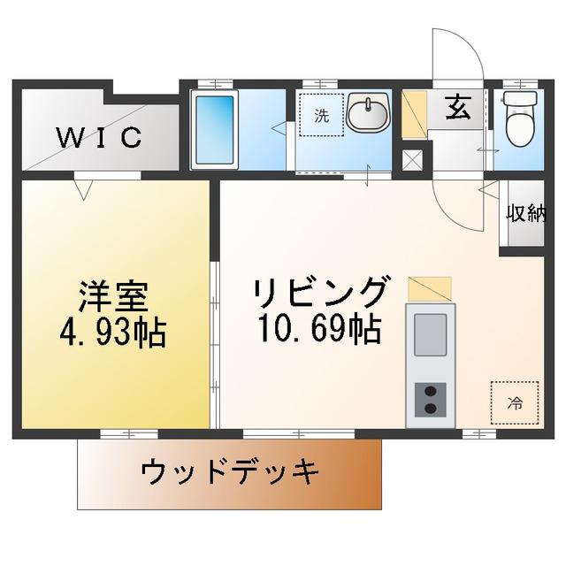 戸塚町計画(1LDK/1階)の間取り写真