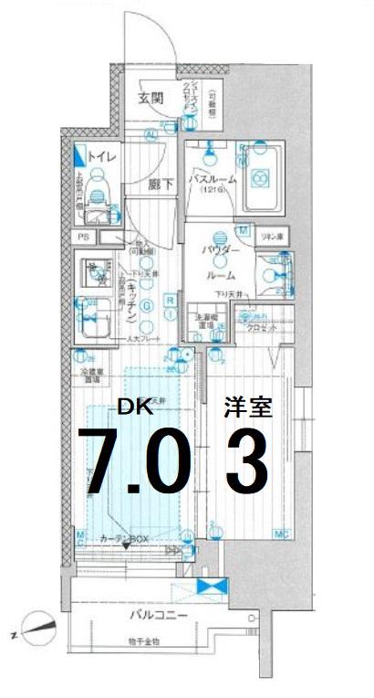 プレサンス レイズ 千種今池(1DK/4階)の間取り写真