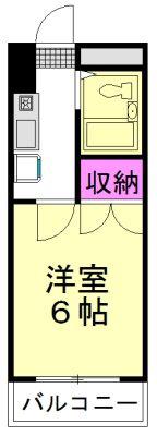 WJ・W-11ビル(1K/2階)の間取り写真