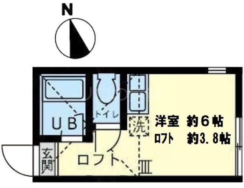 ユナイト小田ジェイマック(ワンルーム/2階)の間取り写真