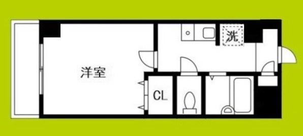 フルーレ住之江(1K/5階)の間取り写真