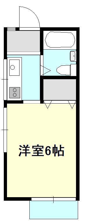 ハイム南万代(1K/1階)の間取り写真
