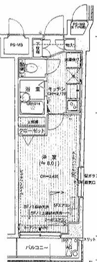 ジュエル文京白山(1K/2階)の間取り写真