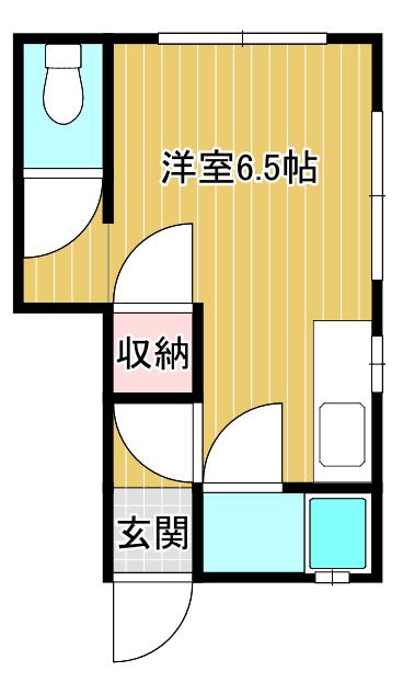 マンションM(1K/1階)の間取り写真