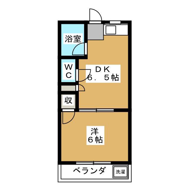 コーポ藤(1DK/3階)の間取り写真