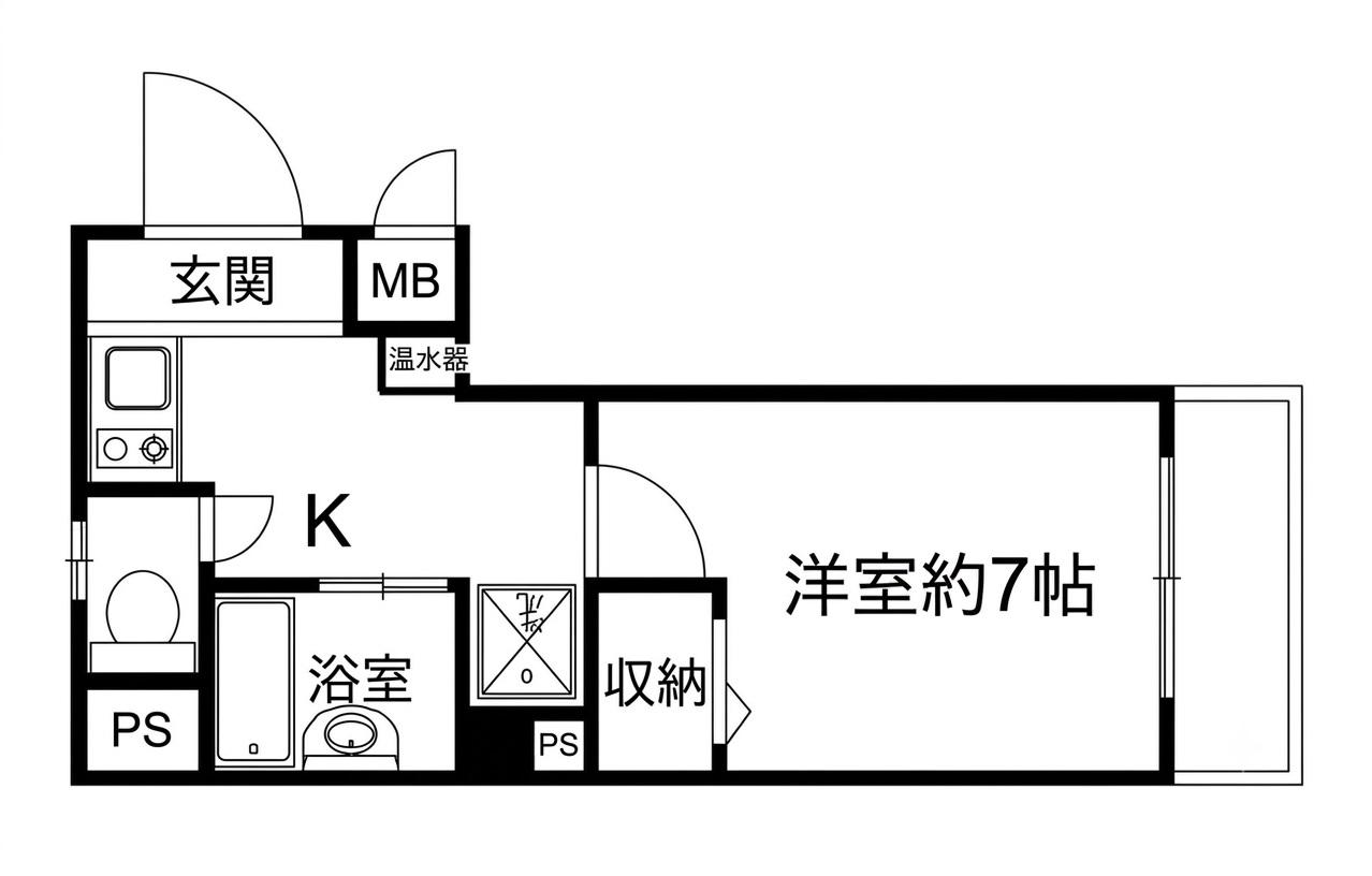 N-CUBEIII(1K/2階)の間取り写真