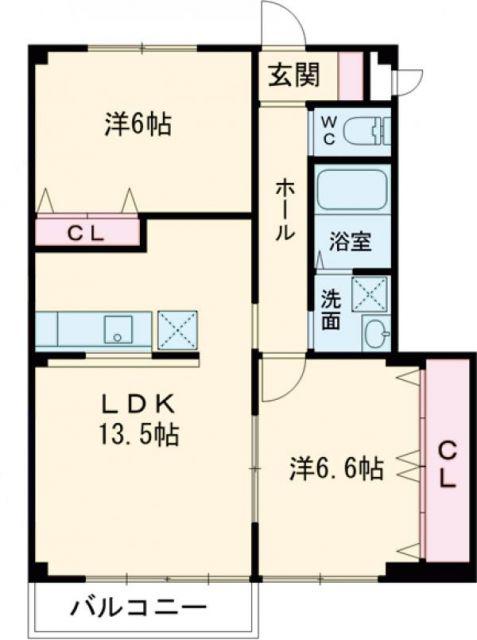 ネクステージルミエール(2LDK/1階)の間取り写真