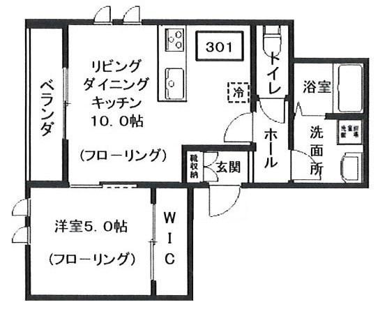 へーベルメゾン代々木上原(1LDK/3階)の間取り写真
