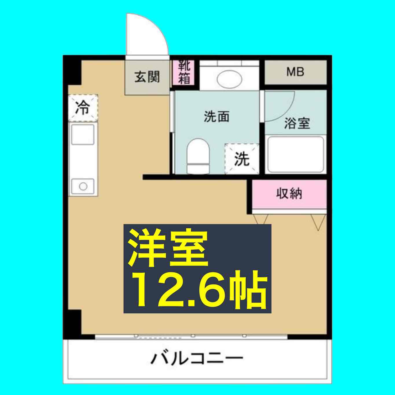 RAFFLE SHINSAKAE(ワンルーム/5階)の間取り写真