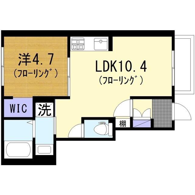 西鶴間3丁目アパート(1LDK/1階)の間取り写真