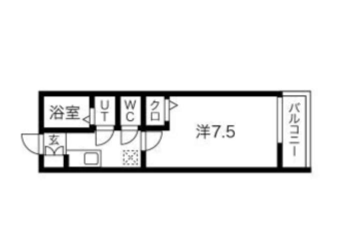 FRレジデンス飯田橋(1K/1階)の間取り写真