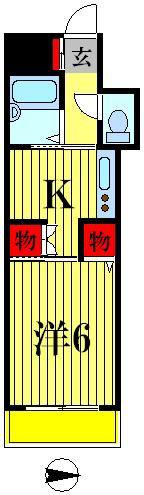 オザワパレス(1K/3階)の間取り写真