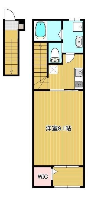 NAVITA(1K/2階)の間取り写真