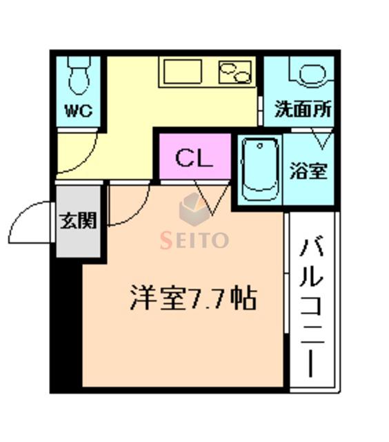 フジパレス新高III番館(1K/3階)の間取り写真