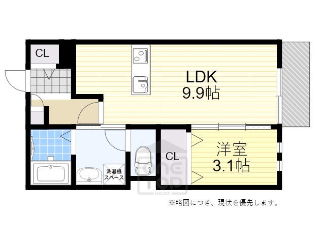 マルベリーハウス(1LDK/1階)の間取り写真
