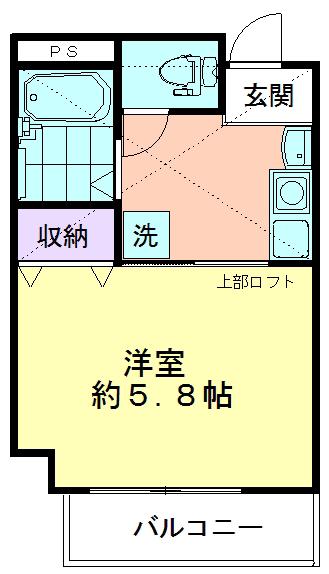ラビングパレス西武柳沢(1K/3階)の間取り写真