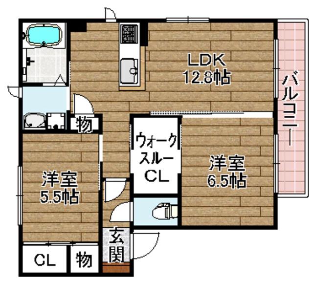 シオン・ゼクサ(2LDK/3階)の間取り写真