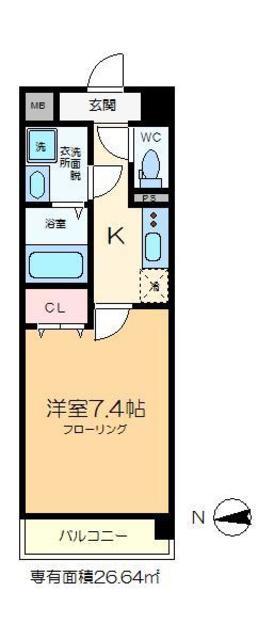 ヴィラージュ オリオン(1K/3階)の間取り写真