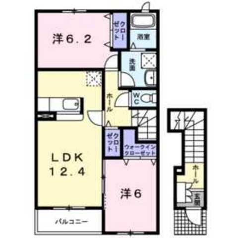 ポラリス(2LDK/2階)の間取り写真