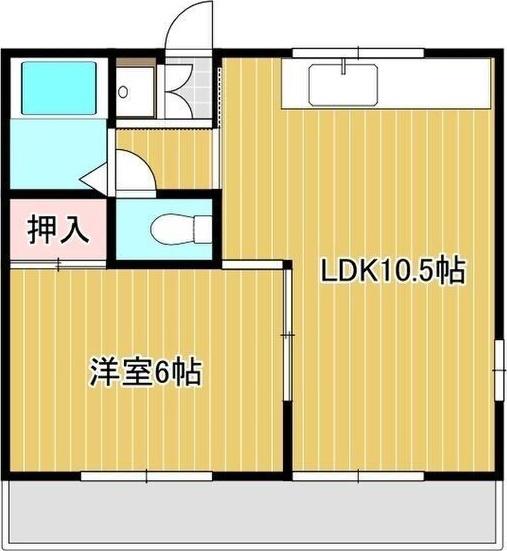 ファーストハイツ小園(1LDK/2階)の間取り写真