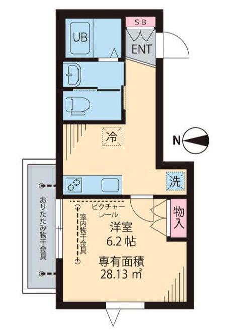 ART V(1K/3階)の間取り写真