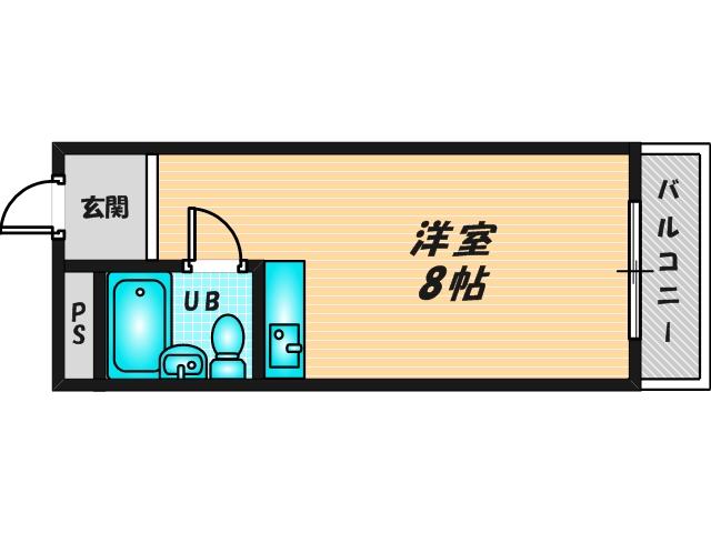 グロースハイツ菱屋西(ワンルーム/2階)の間取り写真