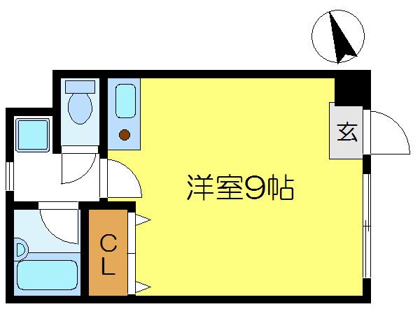 FACE北上野(1K/1階)の間取り写真